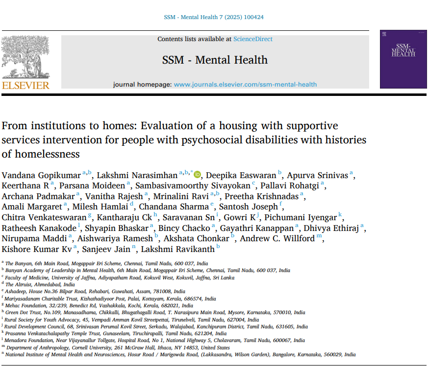 From institutions to homes: Evaluation of a housing with supportive services intervention for people with psychosocial disabilities with histories of homelessness